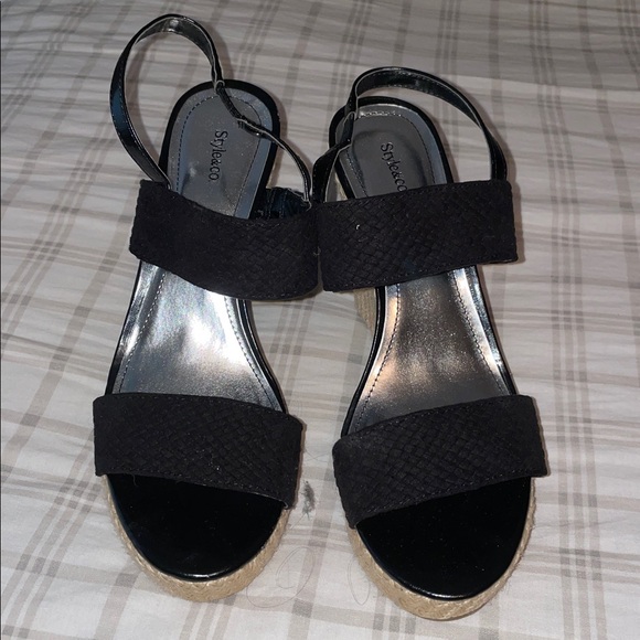 Style & Co. Shoes - Style & Co Elegant Black Strappy Sandals, 8M